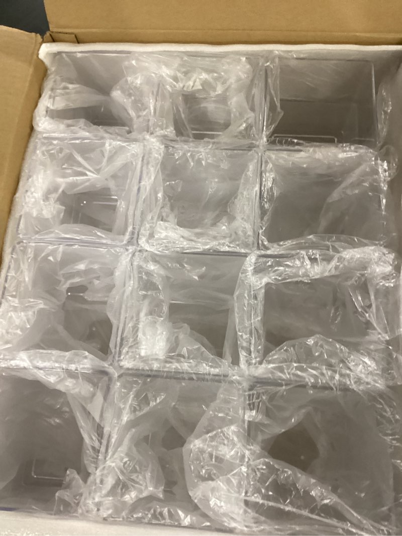 Condition photo showing New/Like New for tioncy 4'' x 4'' 24 pcs cube clear flower vase acrylic flower vase square acrylic container cube decorative centerpiece for plant home office floral decor 24 4'' x 4''