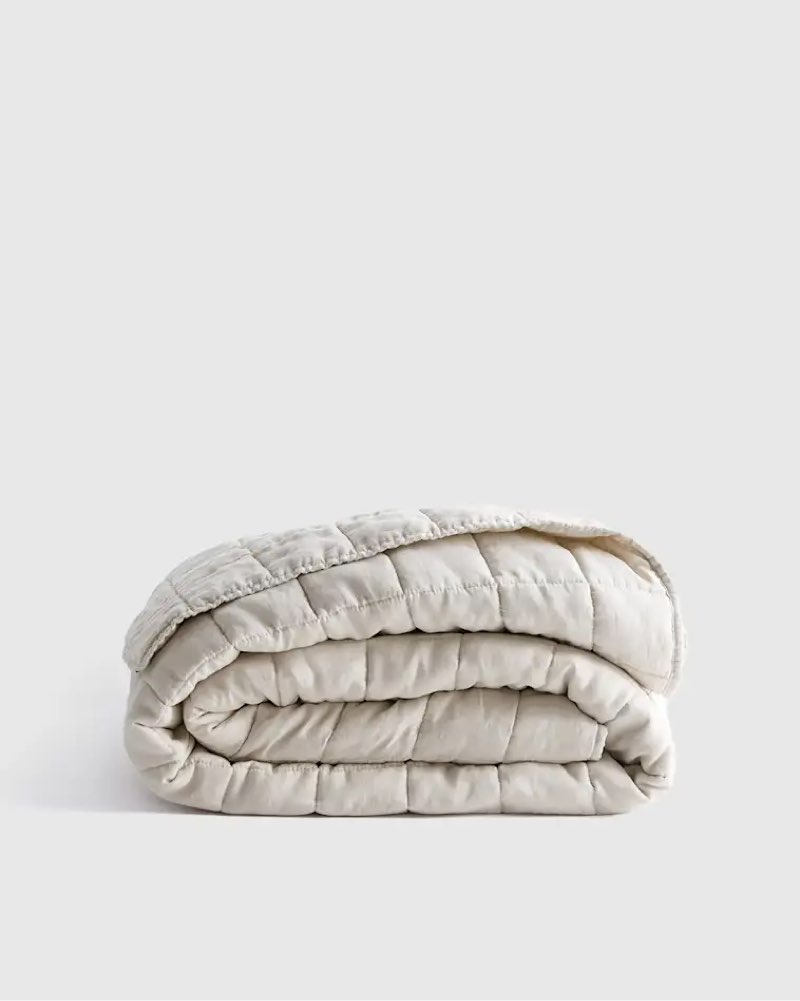 European Linen Box Quilt Sand King/Cal King
