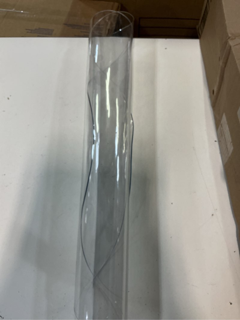 Condition photo showing Good Condition for walrus clear round vinyl fitted tablecloth waterproof oilcloth heavy duty elasticized table cover elastic edge design plastic tablecloth protector for round table best for 40"-44" round