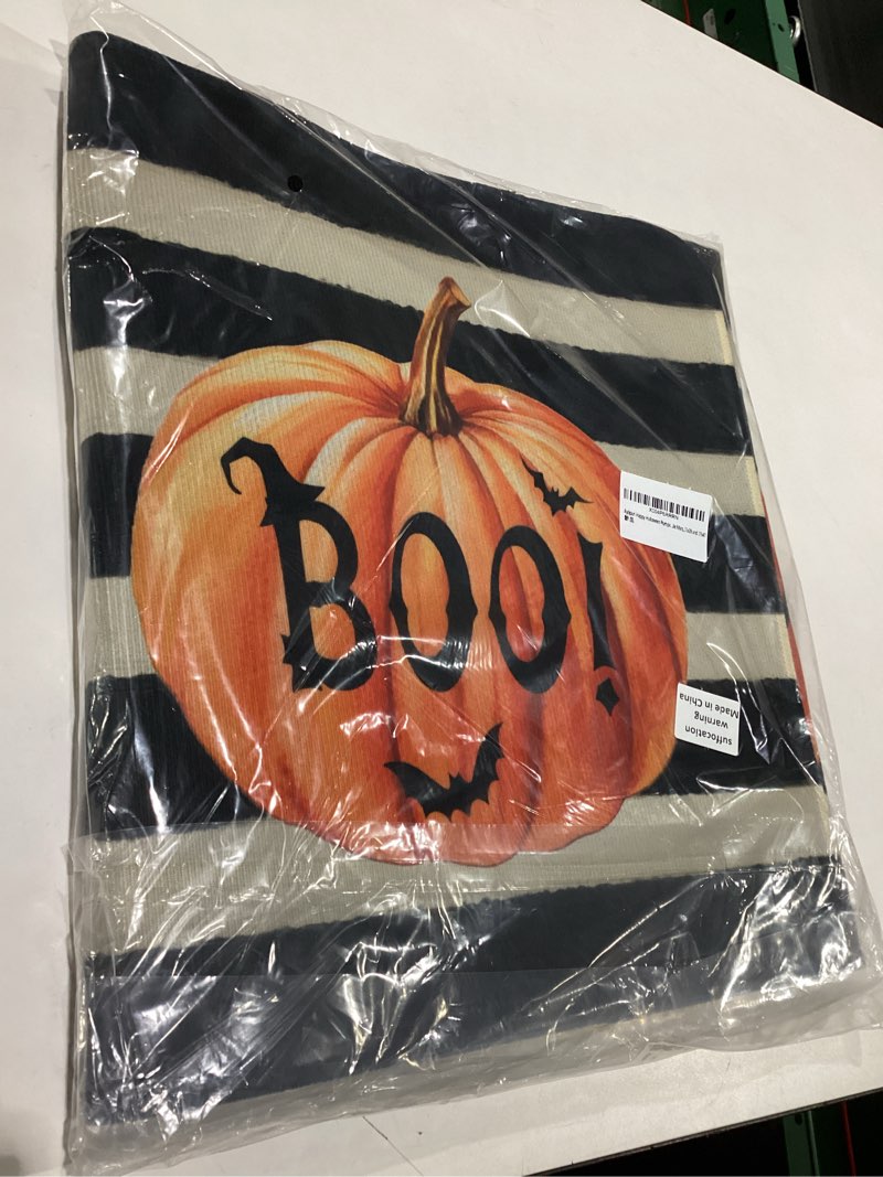 Aytipun happy halloween pumpkin mats, 17x29 and 17x47