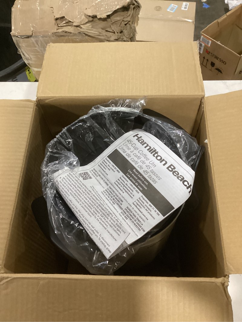 Condition photo showing Good Condition for Hamilton Beach 45 Cup Coffee Urn and Hot Beverage Dispenser, Silver Single-Spout