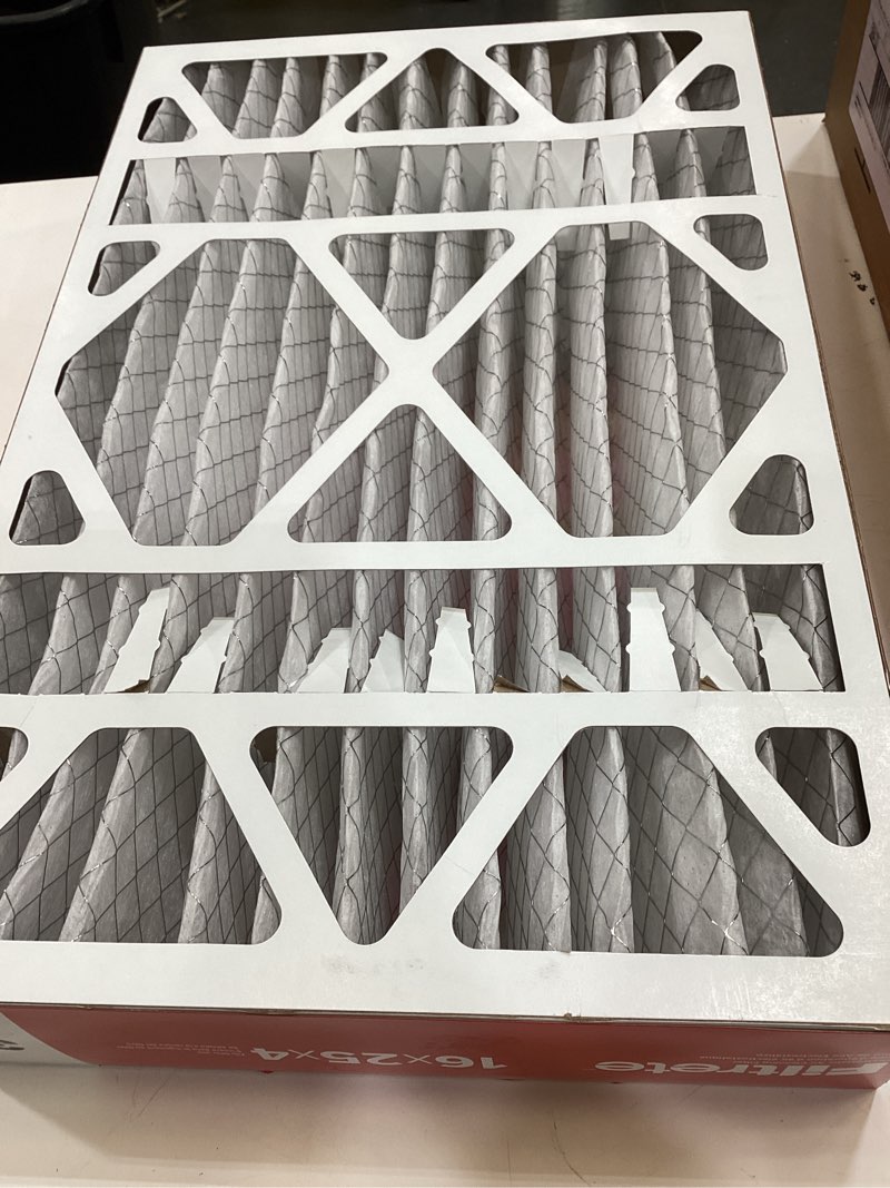 Condition photo showing Good Condition for filtrete 16x25x4 air filter merv 11, mpr 1000 micro allergen defense 2-pack, fits lennox & honeywell, ac furnace hvac filters for home, pleated electrostatic (actual size 15.88x24.56x4.31 in)