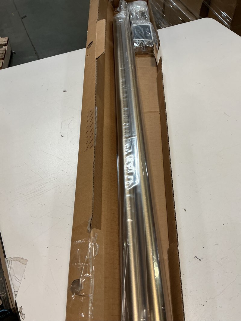 Condition photo showing Good Condition for Ivilon Drapery Window Curtain Rod - End Cap Style Design 1 Inch Pole. 72 to 144 Inch Color Warm Gold