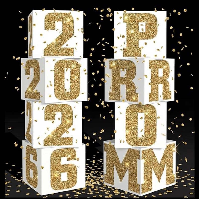 queekay 8 pcs prom column standup photo booth decorations 2026 prom backdrop balloon boxes cardboard white