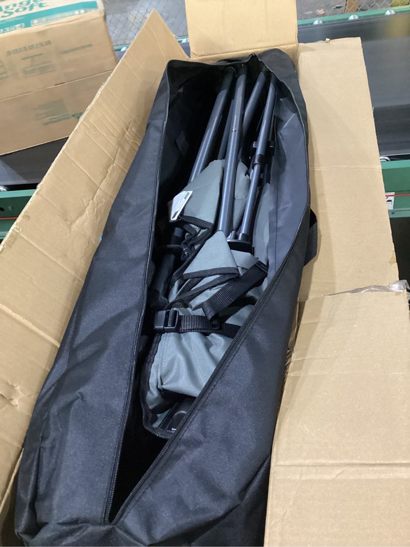 Condition photo showing New/Like New for Double High-Back Camping Loveseat with Pillows, Dual Cup Holders & Cooler Bags - Oversized 2 Person Heavy Duty Folding Chair for Adults, 800LBS Capacity, Outdoor, Picnic, Lawn (1, BlackGrey) Blackgrey 1double