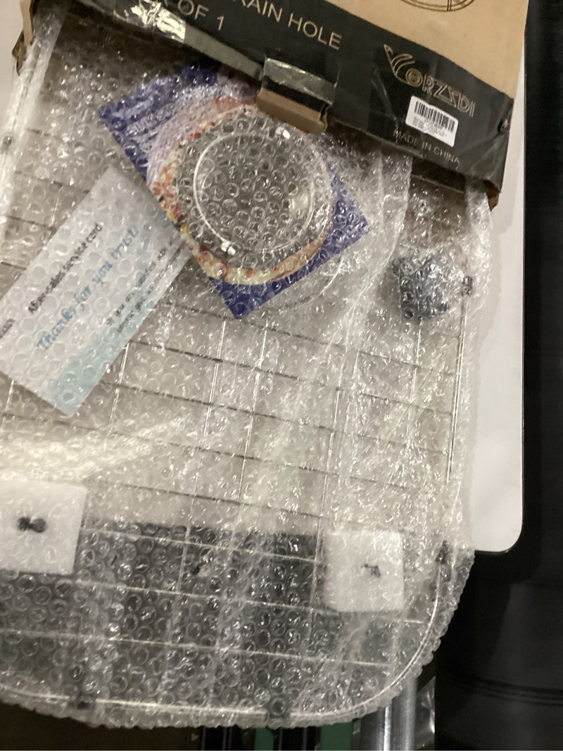 Condition photo showing New/Like New for Kitchen Sink Grid 26-1/8"x14-1/4 - Heavy Duty Kitchen Sink Protector with Built-in Strainer & Center Drain, Non-Slip Rubber Feet & Scratch Resistant Bottom Guard Center Drain 26.12 x 14.25