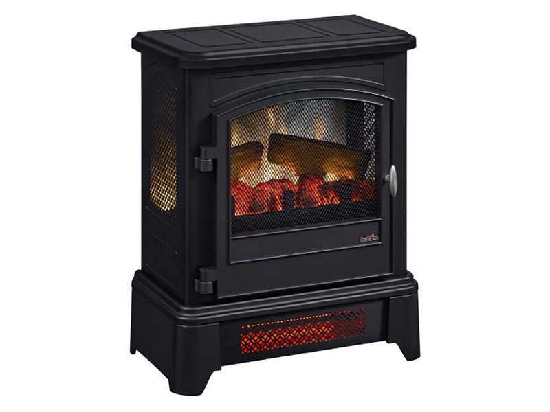 duraflame black infrared 3d freestanding stove with pedestal base
