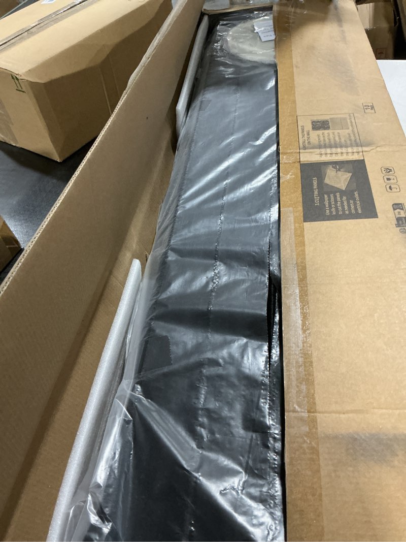 Condition photo showing Good Condition for Art3d 10-Pack Peel and Stick Acoustic Panels with Acrylic Tape - 12 x 48 inches, Self Adhesive Sound Absorbing Polyester Wall Panels for Home Office Studio, Black Black-polyester