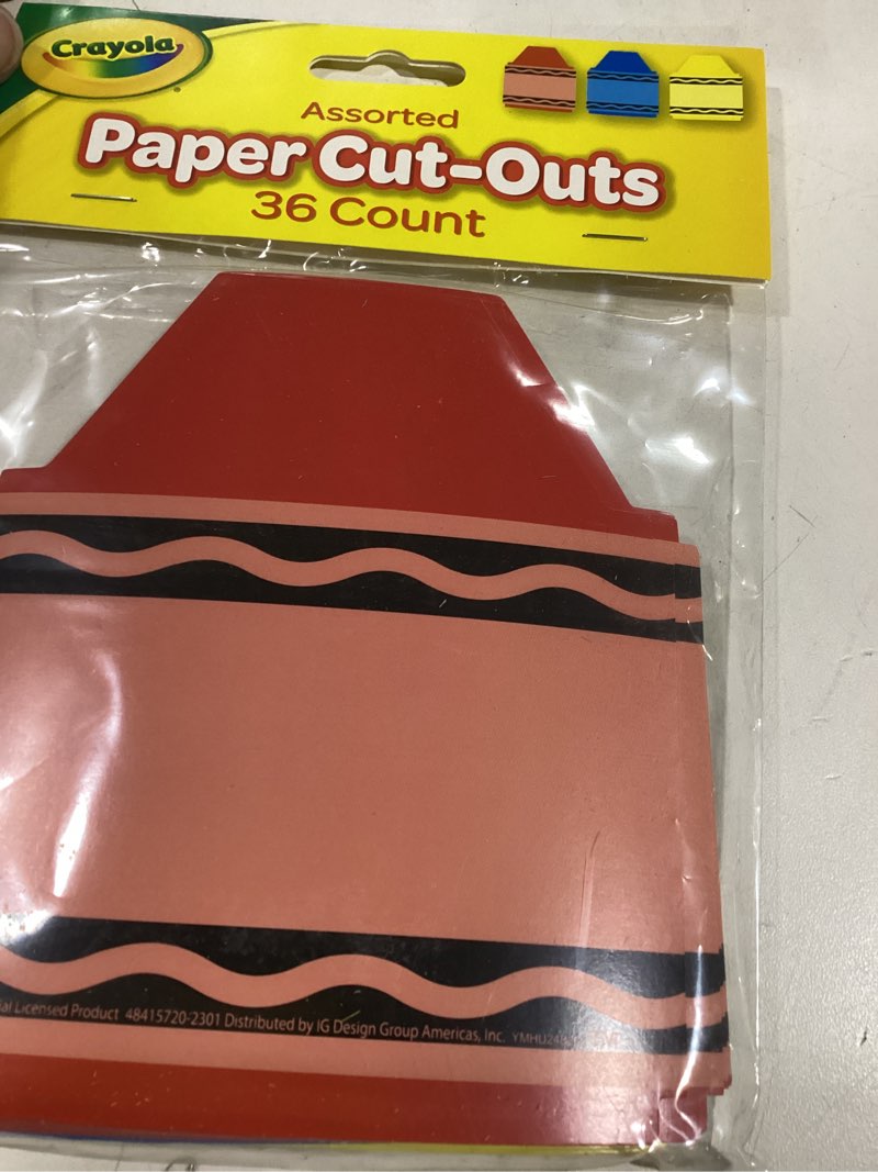 Condition photo showing New/Like New for Eureka Crayola Crayons Paper Cut-Out Classroom Decorations for Teachers, 36 Pieces