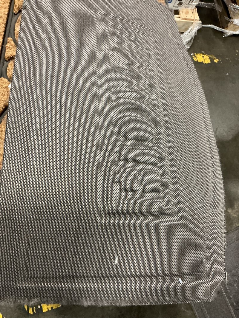 Condition photo showing As Is for  allen + roth 24-in x 36-in gray non-slip grip indoor or outdoor door mat