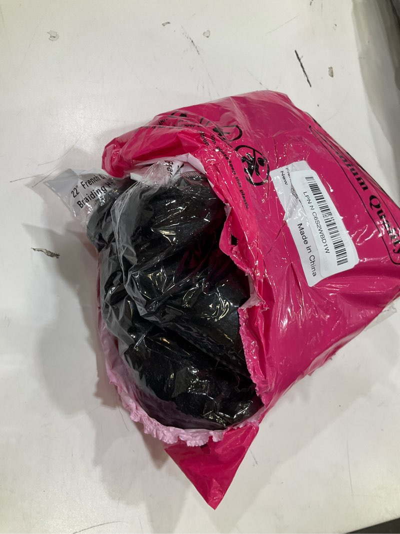 Condition photo showing Good Condition for french curl braiding hair 22 inch 8 packs braiding hair pre stretched curly crochet hair for black women loose wavy french curl braids synthetic hair extensions natural black 1b 22 inch(pack of 8) 1b