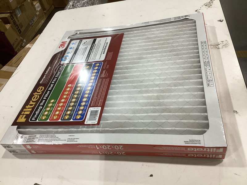 Condition photo showing New/Like New for filtrete 20x20x1 ac furnace air filter, merv 11, mpr 1000, micro allergen defense, 3-month pleated 1-inch electrostatic air cleaning filter, 2 pack (actual size 19.719 x 19.719 x 0.84 in)