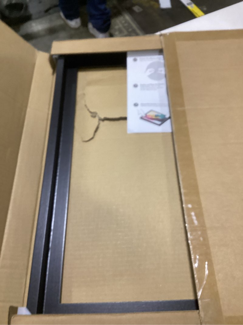 Condition photo showing Good Condition for americanflat 16x20 canvas floating frame with adhesive strips included - vertical and horizontal floating frame for artwork - canvas frames for wall display - black black 16x20