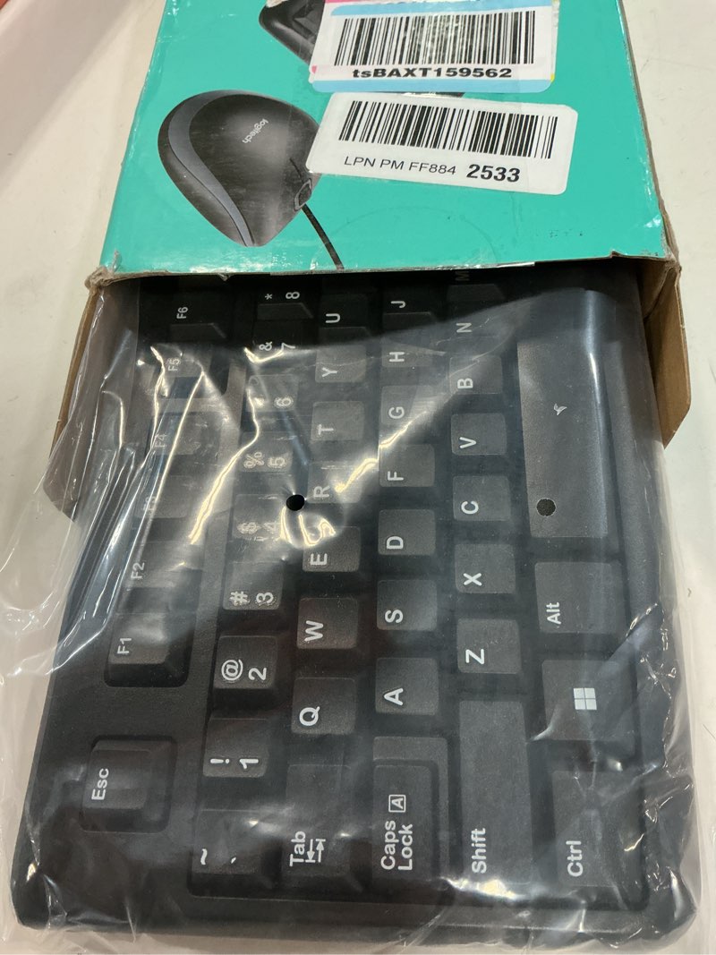 Condition photo showing Good Condition for Logitech MK120 Wired Keyboard and Mouse Combo for Windows, Optical Wired Mouse, Full-Size, USB, Compatible with PC, Laptop - Black