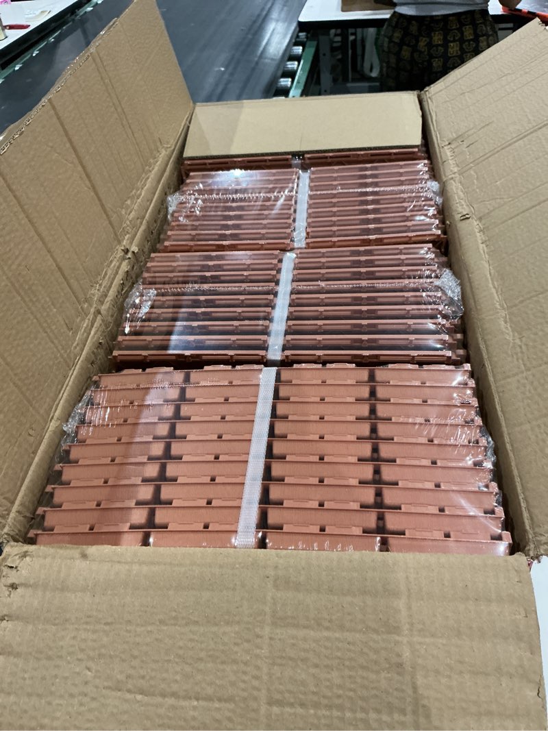 Condition photo showing New/Like New for goovilla plastic interlocking deck tiles, 27 pack balcony flooring, 12"x12" waterproof outdoor flooring all weather use, patio floor decking tiles for porch poolside backyard concrete, dark khaki 12"*12" khaki 27