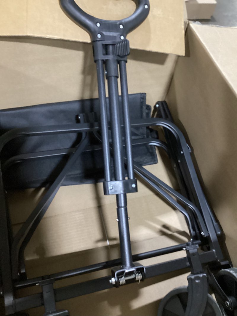 Condition photo showing Good Condition for folding hand truck 500lbs, portable heavy duty dolly cart, 6 wheels collapsible luggage cart with 2 elastic ropes - compact trolley cart for easy moving - ideal hand cart for travel and more black 17