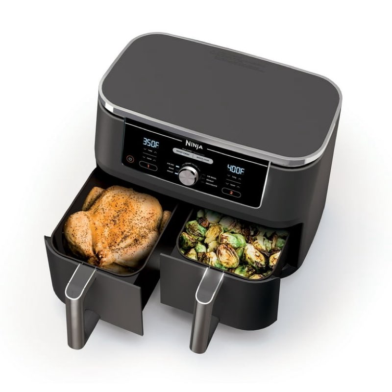 ninja foodi 6-in-1 10-qt. xl 2-basket air fryer