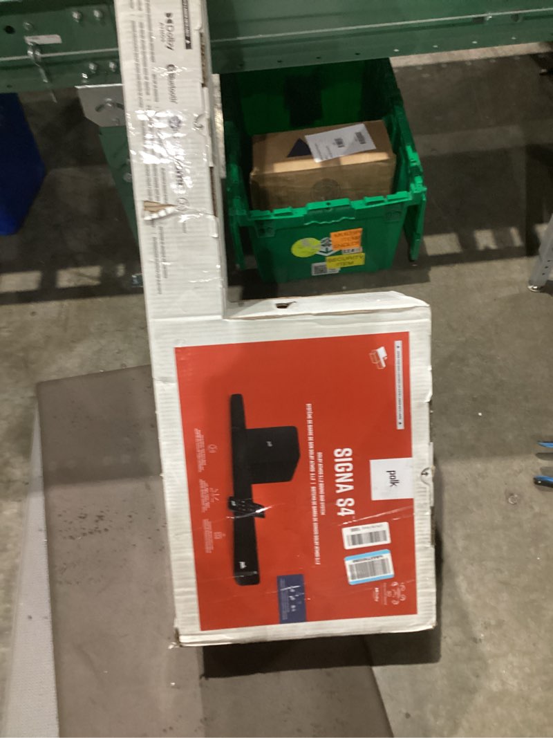 Condition photo showing New/Like New for Polk Audio Signa S4 TV Sound Bar with Subwoofer - Dolby Atmos Audio VoiceAdjust & BassAdjust Technology, HDMI eARC, Wireless Subwoofer works with 8K, 4K, & HD TVs, Bluetooth, Wireless Streaming S4 Soundbar + Subwoofer w/ Dolby Atmos