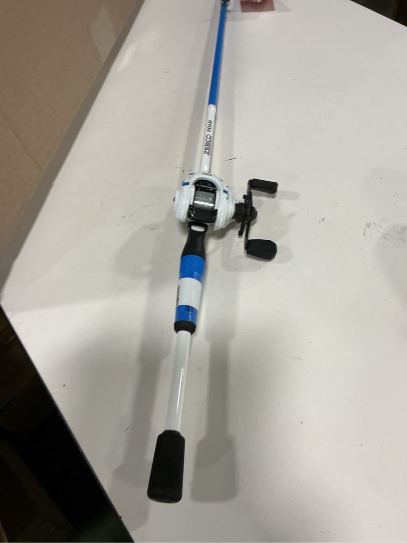 Condition photo showing Good Condition for Zebco Roam Baitcast Reel and Fishing Rod Combo, 6-Foot 6-Inch 2-Piece Fiberglass Fishing Pole with S