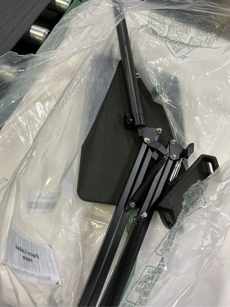 Condition photo showing As Is for Tablet Floor Stand with 5LB Metal Base, Overhead Bed Phone Stand Angle Height Adjustable Holder, Universal Floor Stand Compatible with iPhone iPad Pro Air Mini, Samsung Tab, Kindle, E-Readers…