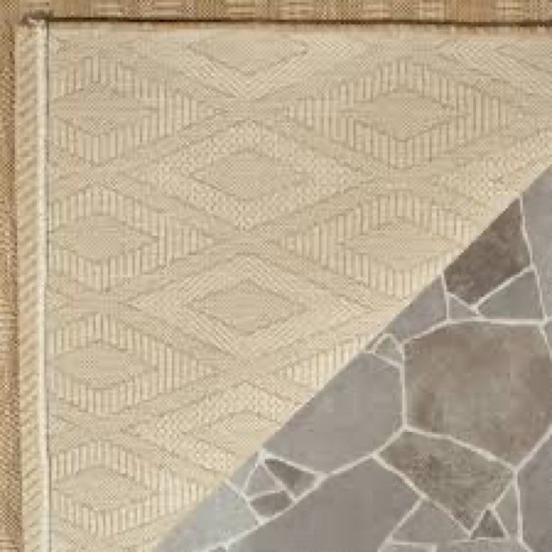 (Similar image) SAFAVIEH Courtyard Teodor Geometric Indoor/Outdoor Area Rug, Natural/Natural, 9' x 12'