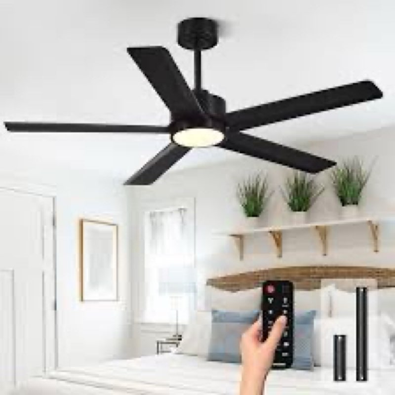 conciseer 52 inch ceiling fans with lights and remote for bedroom living room kitchen office, indoor