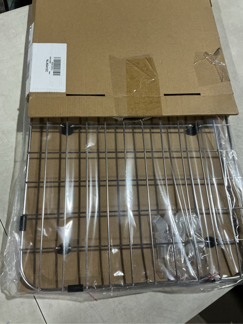 Condition photo showing Good Condition for Serene Valley Sink Bottom Grid 24-1/8" x 12-5/8", Centered Drain with Corner Radius 1-1/2", Sink Protector NLW2412C