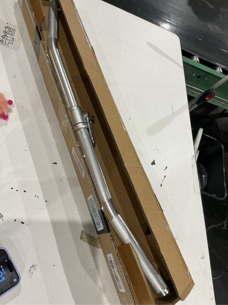 Condition photo showing Good Condition for lat pulldown attachments, straight bar cable attachments, lat pull down bar, curl pulldown bar, sturdy & lightweight aluminum, non-slip grip, full rotation, max load 1000lbs 38.1in length bent rod