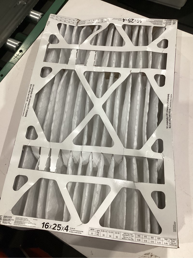 Condition photo showing Good Condition for filtrete 16x25x4 ac furnace air filter, mpr 1550, fits lennox & honeywell, certified asthma & allergy friendly, electrostatic air cleaning filter, 1 pack