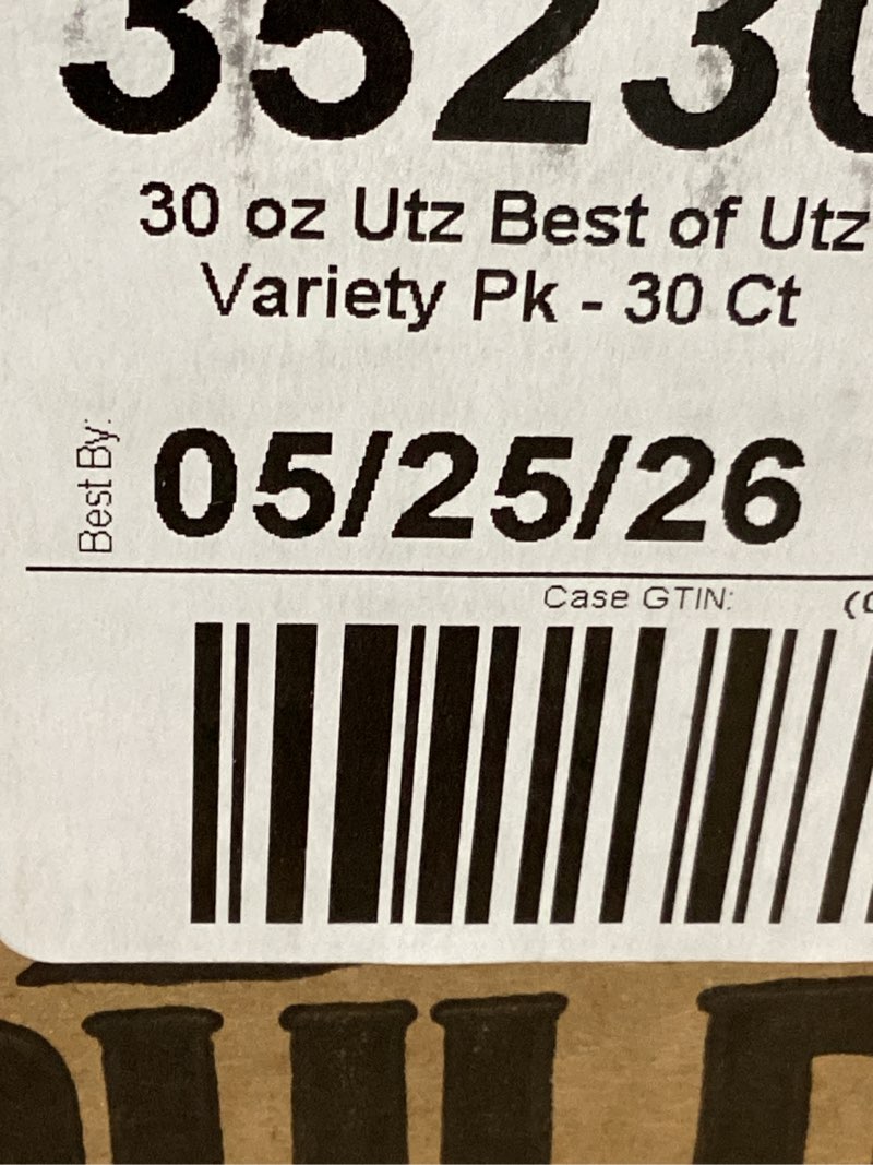 Condition photo showing New/Like New for best by 5.25.2026 utz best of utz 30 count snack box variety