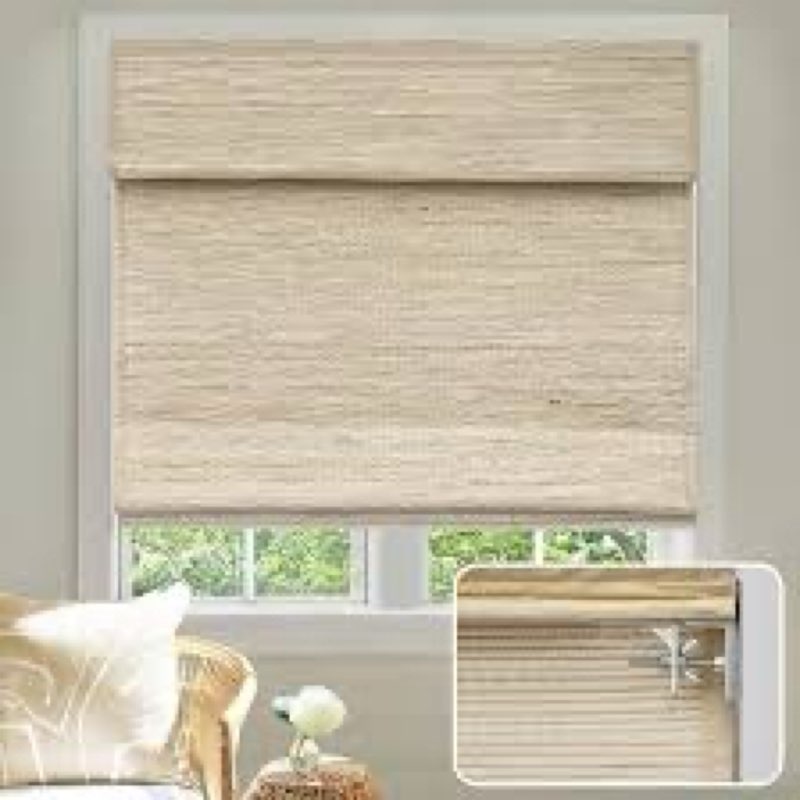 atxbyoh no drill cordless roman shades for windows no tools roman shades, blackout fabric blinds for