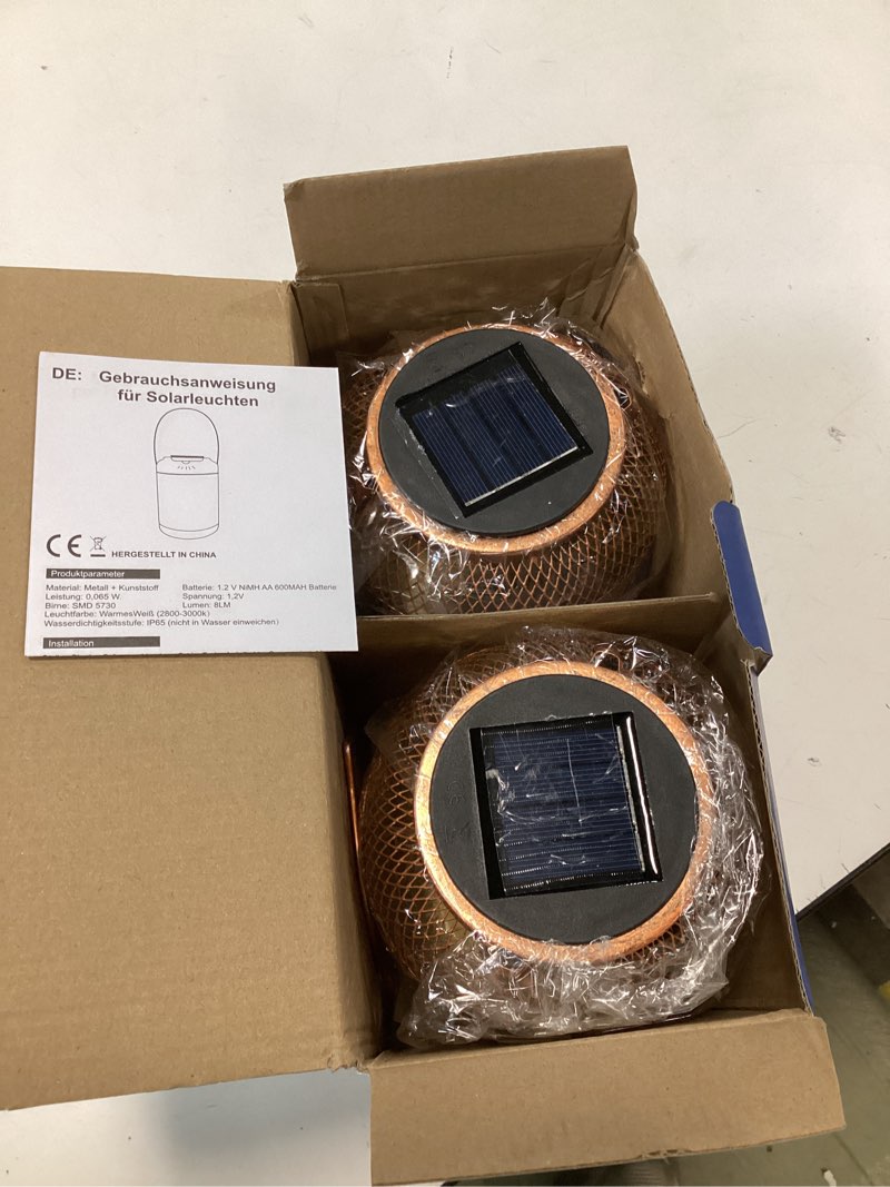 Condition photo showing New/Like New for 2 Pack Butterfly Swarm Solar Lanterns Outdoor Waterproof Birthdays Gifts for Women Mom Grandma Metal Hanging Hollow Out Garden Decorative Solar LED Light for Yard, Patio, Lawn, Porch, Backyard