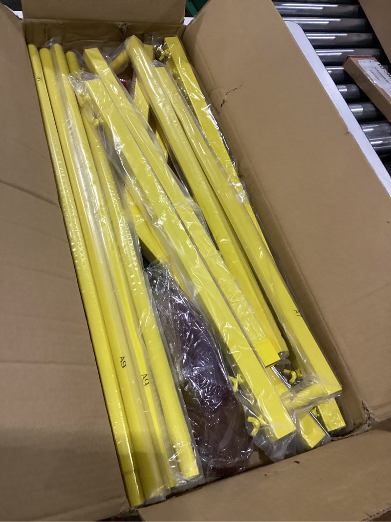 Condition photo showing New/Like New for SEAOTTER Authentic Steel Football Field Goal Post, 8' x 5.5' Kicking Field Goals Uprights Set - Stable Steel Tube Frame - Adjustable Height - Backyard Football Game Equipment