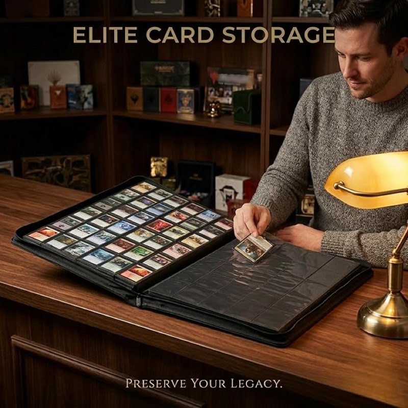 3600+ pockets trading card binder, 36-pocket card ablum compatible with mtg,sports cards & other standard size trading card (black)