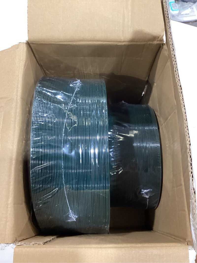 Condition photo showing As Is for PULOTE 100PCS Green Plastic Plates - Green Disposable Plates With Gold Rim - Include 50 Pieces Dinner 10.25inch,50 Pieces Dessert 7.5inch for Party&Christmas