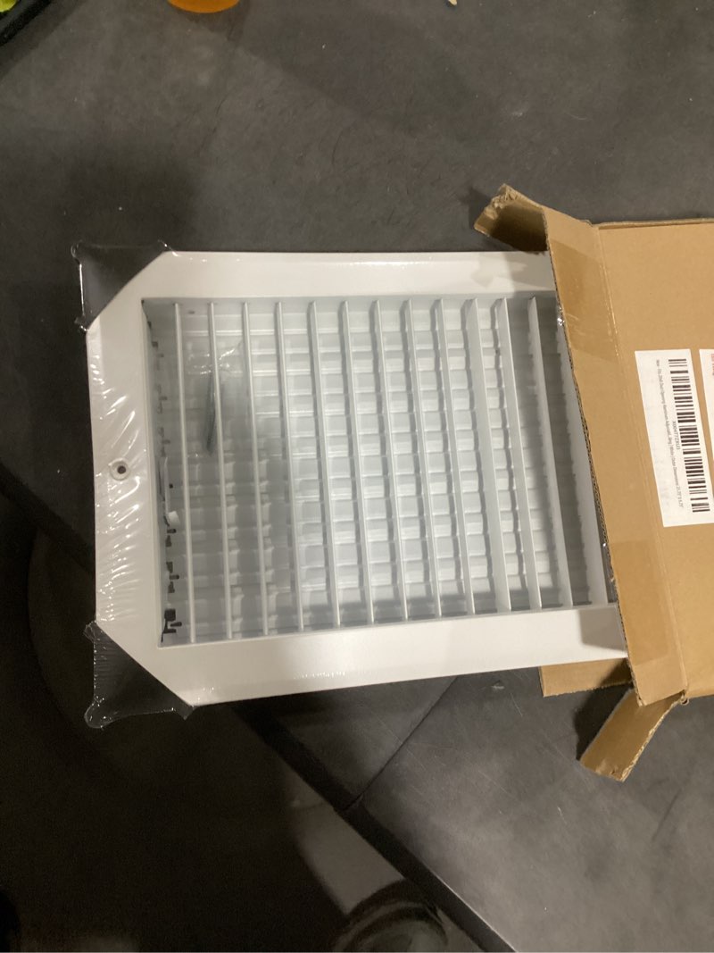 Condition photo showing New/Like New for fits 20x8 duct opening aluminum adjustable air supply grille by handua | rust proof | register vent cover grill for sidewall and ceiling | white | outer dimensions: 21.75" x 9.75" 1 20" x 8" duct size