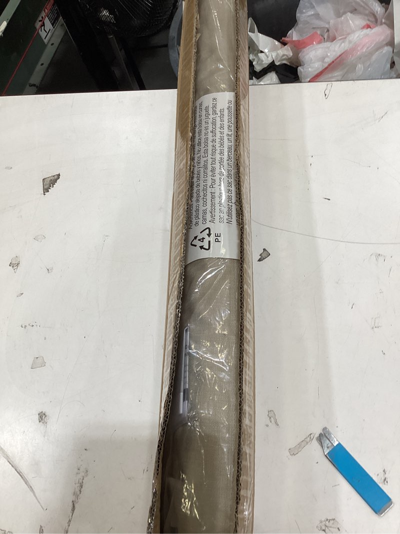 Condition photo showing Good Condition for unishades 100% blackout no tools no drill cordless roman shades for windows, size 36 3/4" w × 60" h (for windows 37" w × 60" h) blackout - beige blackout - beige 37" w × 60" h