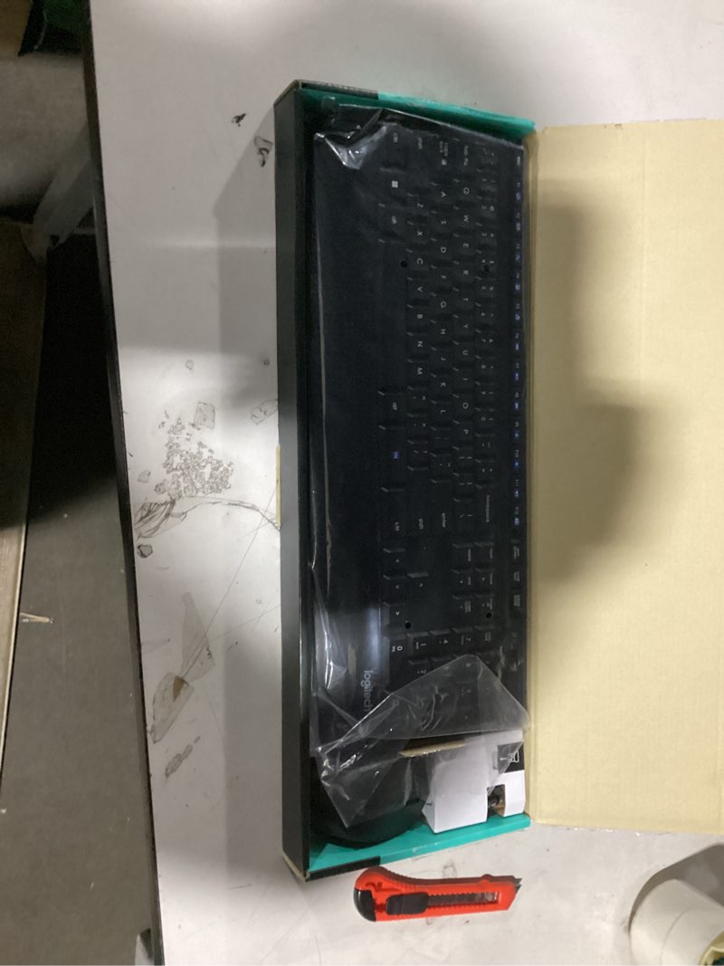Condition photo showing New/Like New for logitech mk345 wireless combo with full-size keyboard and right-handed mouse -