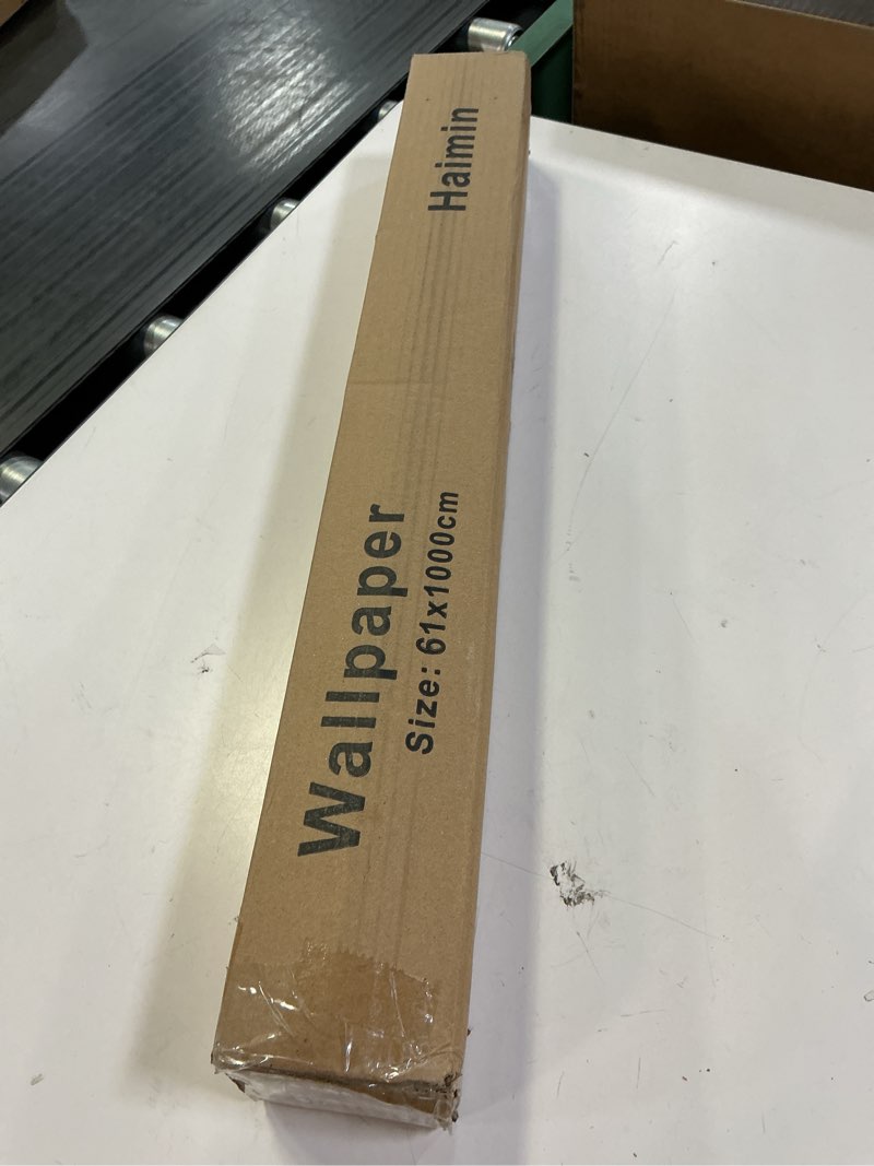 Condition photo showing New/Like New for haimin grasscloth wallpaper textured 24in x 393in fabric contact paper light blue wall paper textured linen peel and stick self-adhesive thick vinyl embossed film wallpaper