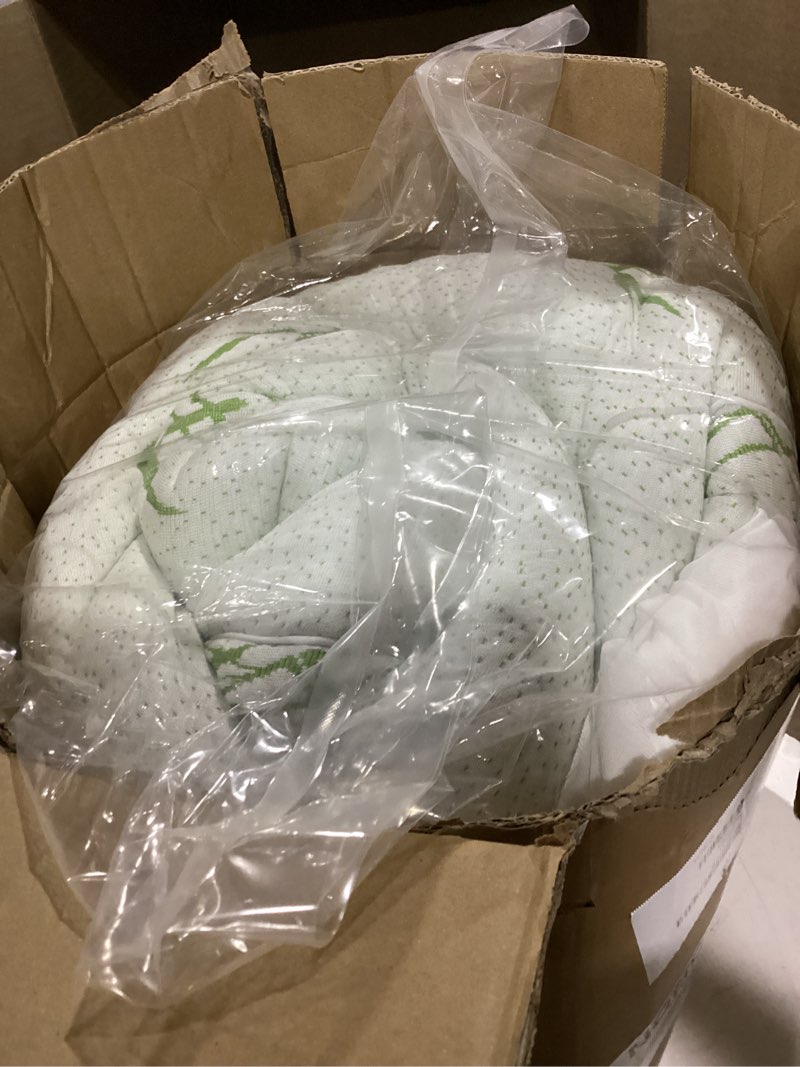 Condition photo showing New/Like New for mattress topper queen size, cooling extra thick breathable viscose made from bamboo mattress pad, soft quilted fitted mattress cover with 1000 gsm down alternative fill (8-21”deep pocket) white queen
