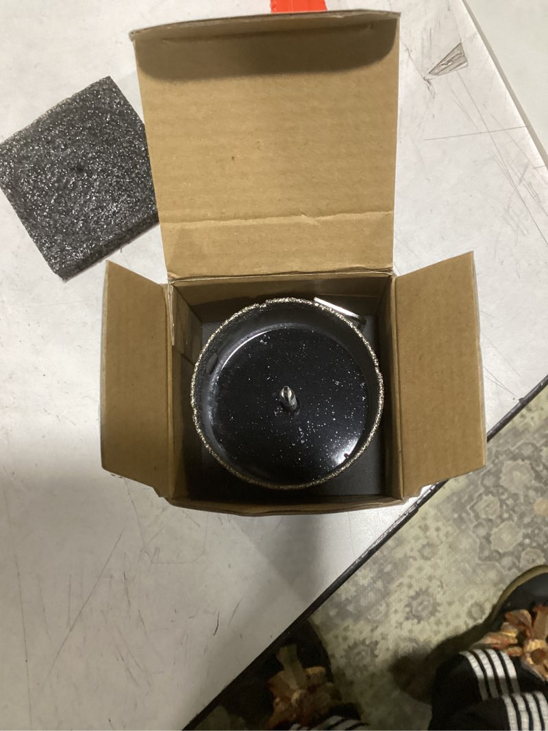 Condition photo showing Good Condition for DKIBBITH 2-1/2" Diamond Hole-Saw Bits with Pilot Drill Bit - 2-1/2" Diamond Tipped Tile Hole Saws with Guiding Bit for Porcelain Tile Ceramic Pottery Granite Stone Glass Bottles 65mm. (65mm) 2-1/2" X 1Pcs