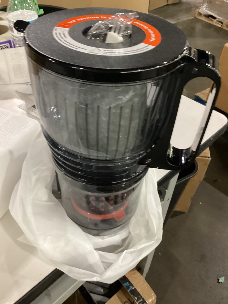 Condition photo showing As Is for godspeeds juicer machines with 5.8" large feed chute, slow masticating cold press juicer for whole fruits & vegetables, easy to clean design, high juice yield home juicer for daily wellness