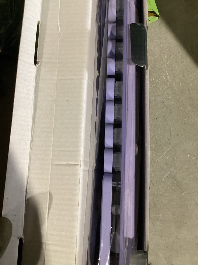 Condition photo showing Good Condition for Wireless Keyboard and Mouse Combo, Backlit Round Keycaps, Retro Typewriter Keyboard with Detachable Wrist Rest, Rechargeable & Tilt Legs, 2.4GHz Cordless Connection for Mac/Windows/PC (Glowing Purple)