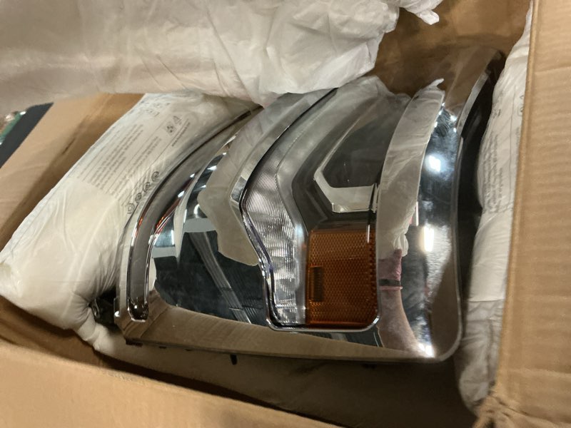 Condition photo showing New/Like New for headlight assembly compatible with chevy silverado 1500 2016 2017 2018 (only for hid/xenon model) factory replacement head light lamp chrome housing left driver side