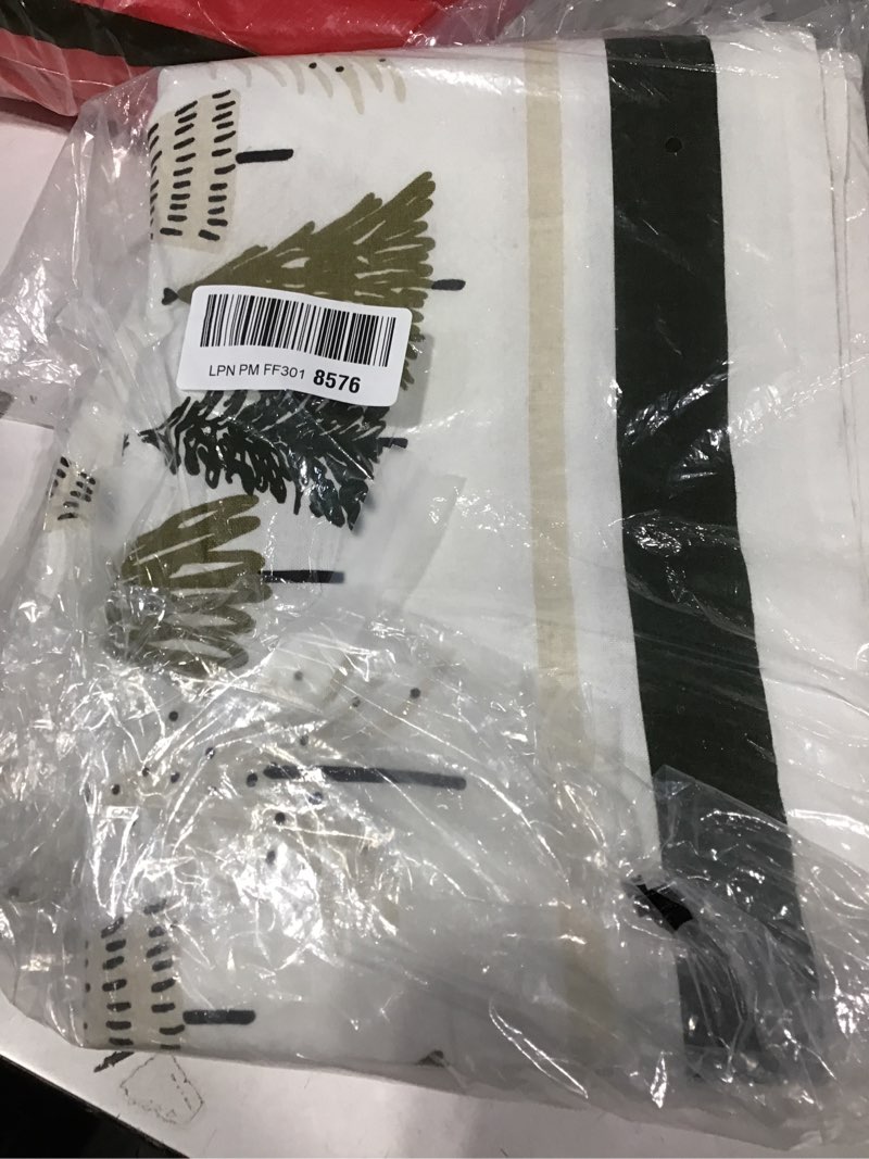 Condition photo showing Good Condition for similar product cloth not like stock photoHoraldaily Christmas Tablecloth 60×84 Inch Rectangular, Christmas Pine Tree Green Washable Table Cover for Party Picnic Dinner Decor 60\" x 84\" (Rectangular) Green