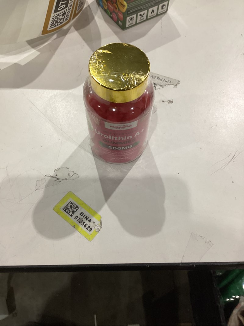 Condition photo showing New/Like New for Urolithin A Supplement Gummies 500MG?Urolithin A+ Supplement for Healthy Aging Antioxidants and Mitochondrial Support?Non-GMO Vegan Friendly(60 Count)