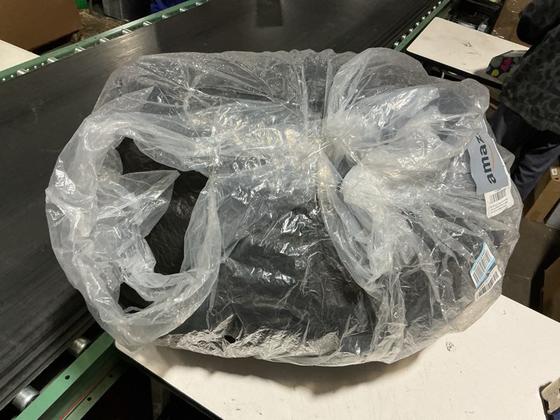 Condition photo showing As Is for Bean Bag Chairs for Adults - Memory Foam Furniture BeanBag Chair - Kids/Teens Sofa with Soft Micro Fiber Cover - Round Fluffy Couch for Living Room Bedroom College Dorm, Carbon Black Medium Carbon Black