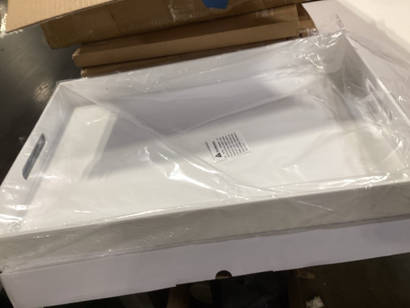 Condition photo showing Good Condition for similar to niubee acrylic serving tray 12x16 inches -spill proof- white decorative tray organiser for ottoman coffee table countertop with handles white 12x16