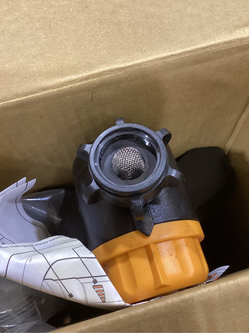 Condition photo showing As Is for melnor 65133amz xt turbo oscillating sprinkler w/timer, 4,000 sq. ft., quick connect bundle, 2-way adjustable, black, yellow 2-way adjustable with timer