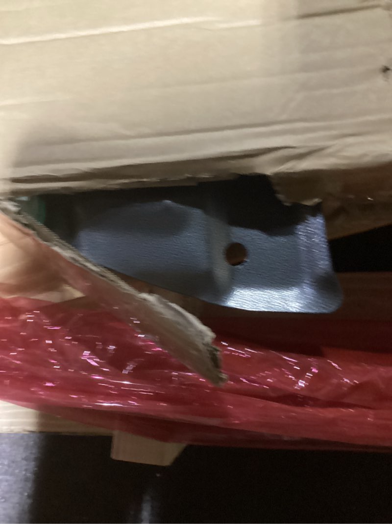 Condition photo showing As Is for Carbon Steel Engine Splash Shield Fit for KIA K5 2021-2025, Engine Case Guard Under Engine Cover, Front Engine Guard Mud Flaps with Oil Drain Hole and high-Performance air Duct Design. Carbon Steel for K5